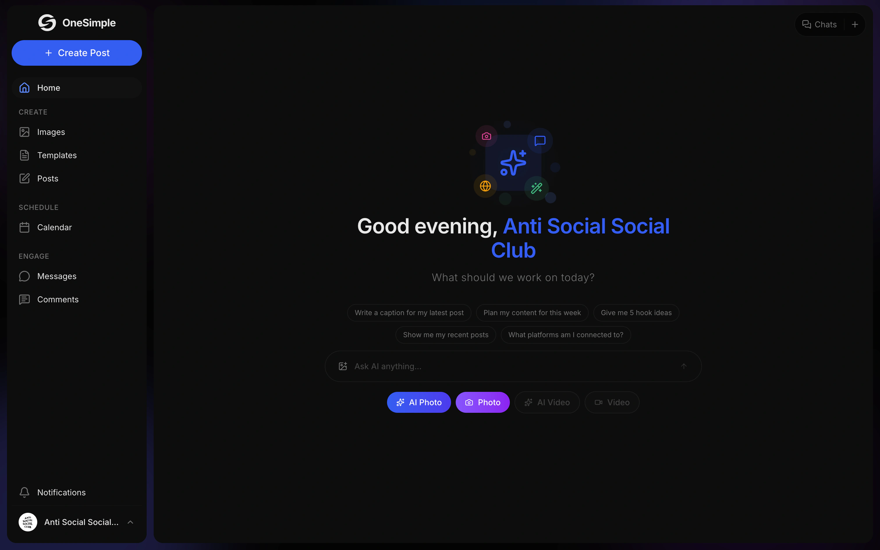 OneSimple project preview